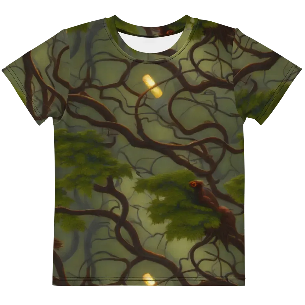 Mosslight Canopy on Kids Crew Neck T-Shirt — Front
