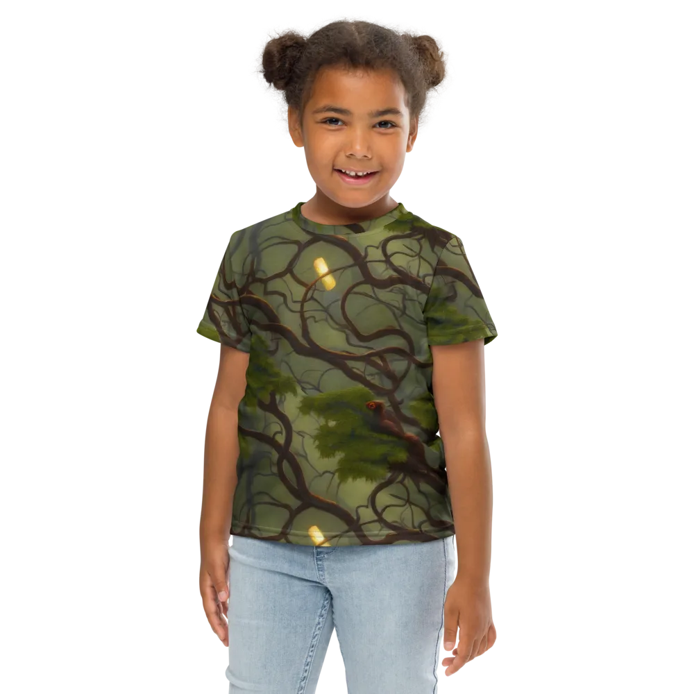 Mosslight Canopy on Kids Crew Neck T-Shirt — Front