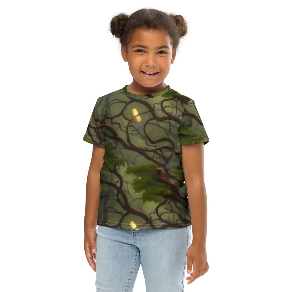 Mosslight Canopy on Kids Crew Neck T-Shirt — Front