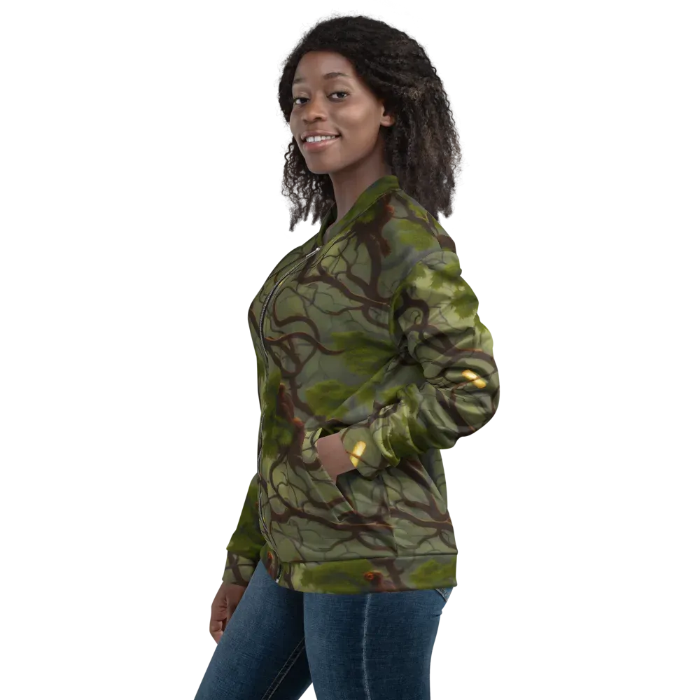 Mosslight Canopy on Bomber Jacket — Left