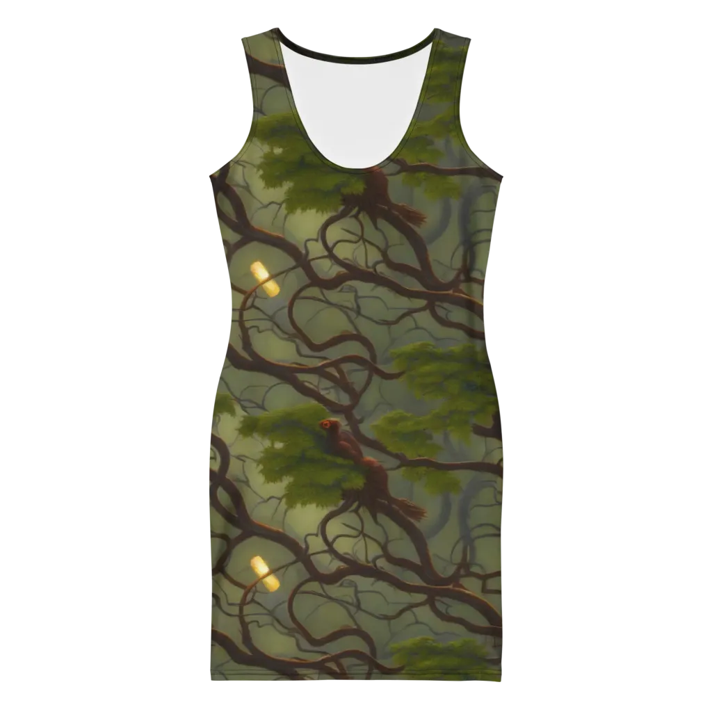 Mosslight Canopy on Bodycon Dress — Front