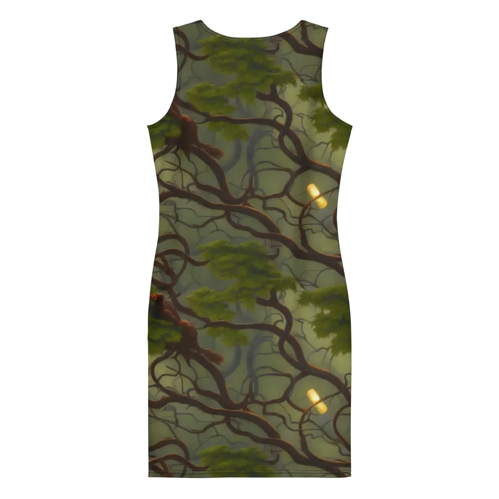 Mosslight Canopy on Bodycon Dress — Back