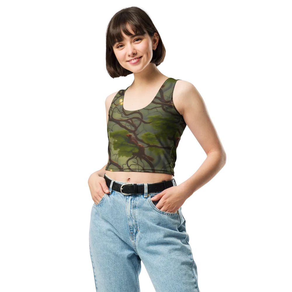 Mosslight Canopy on Crop Top — Front