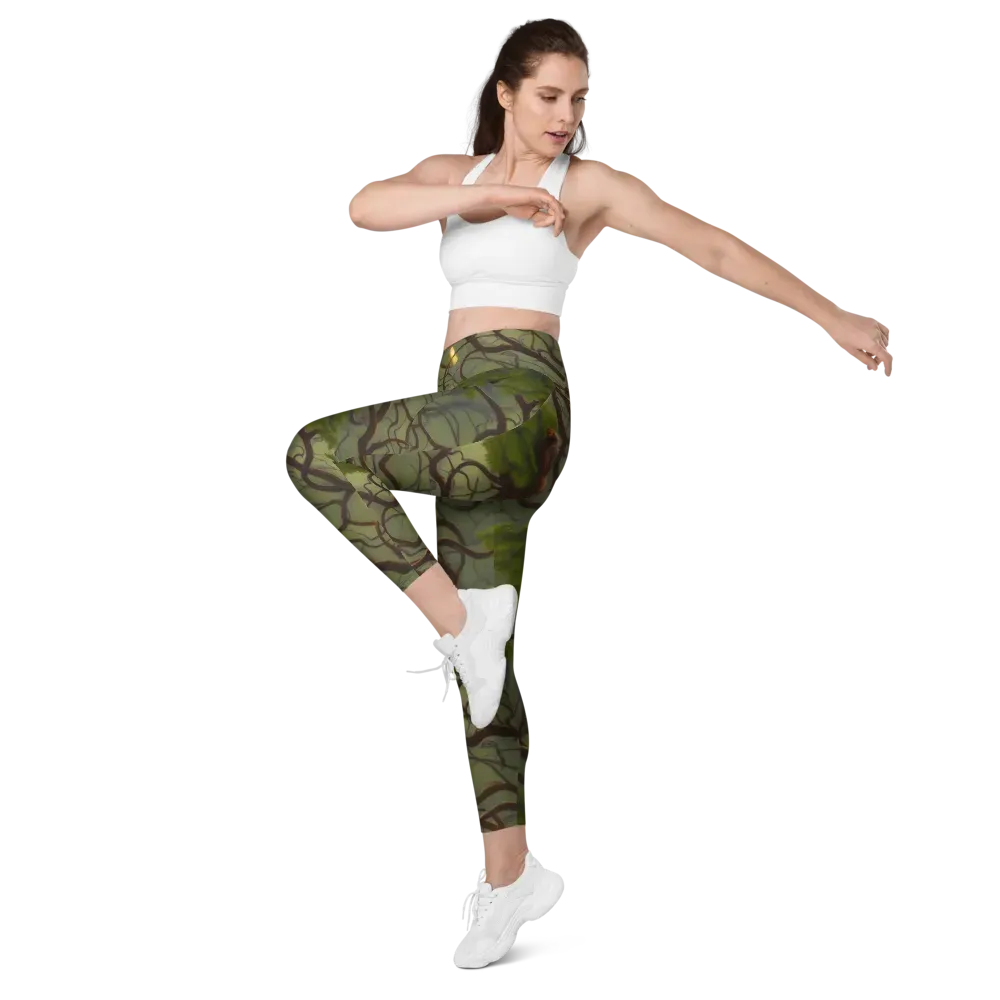Mosslight Canopy on Leggings with Pockets — Left Front