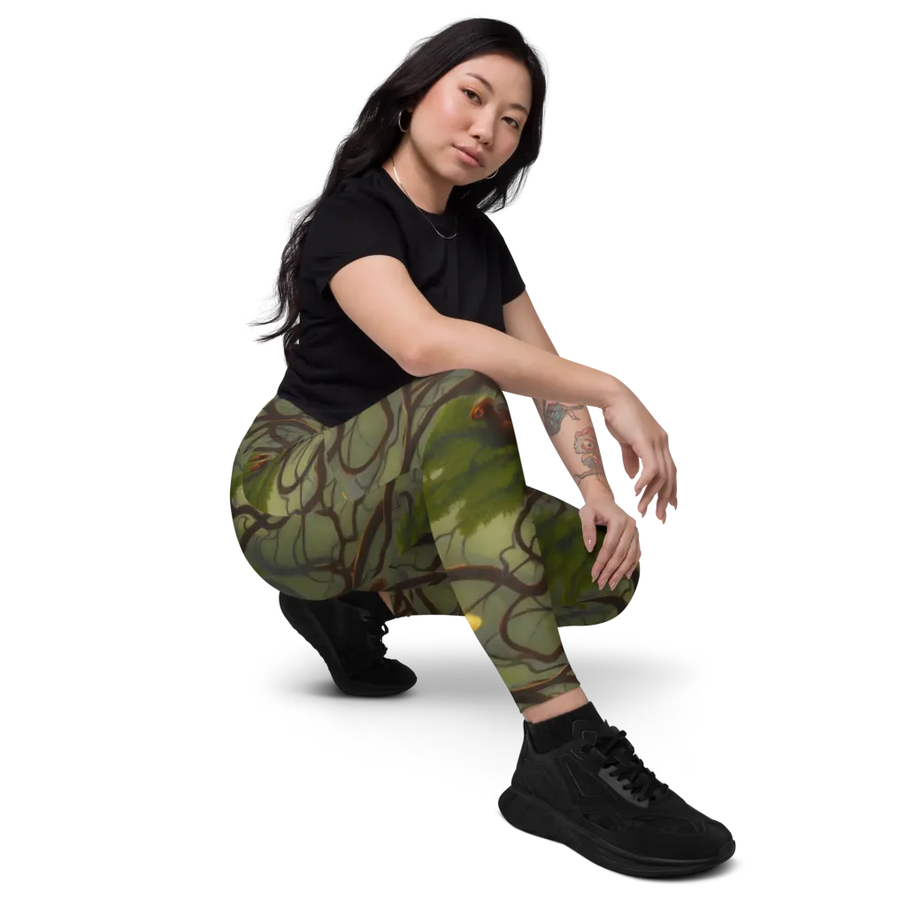 Mosslight Canopy on Leggings with Pockets — Right Front