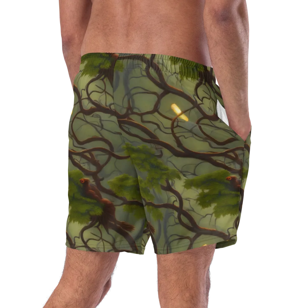 Mosslight Canopy on Swim Trunks — Right Back