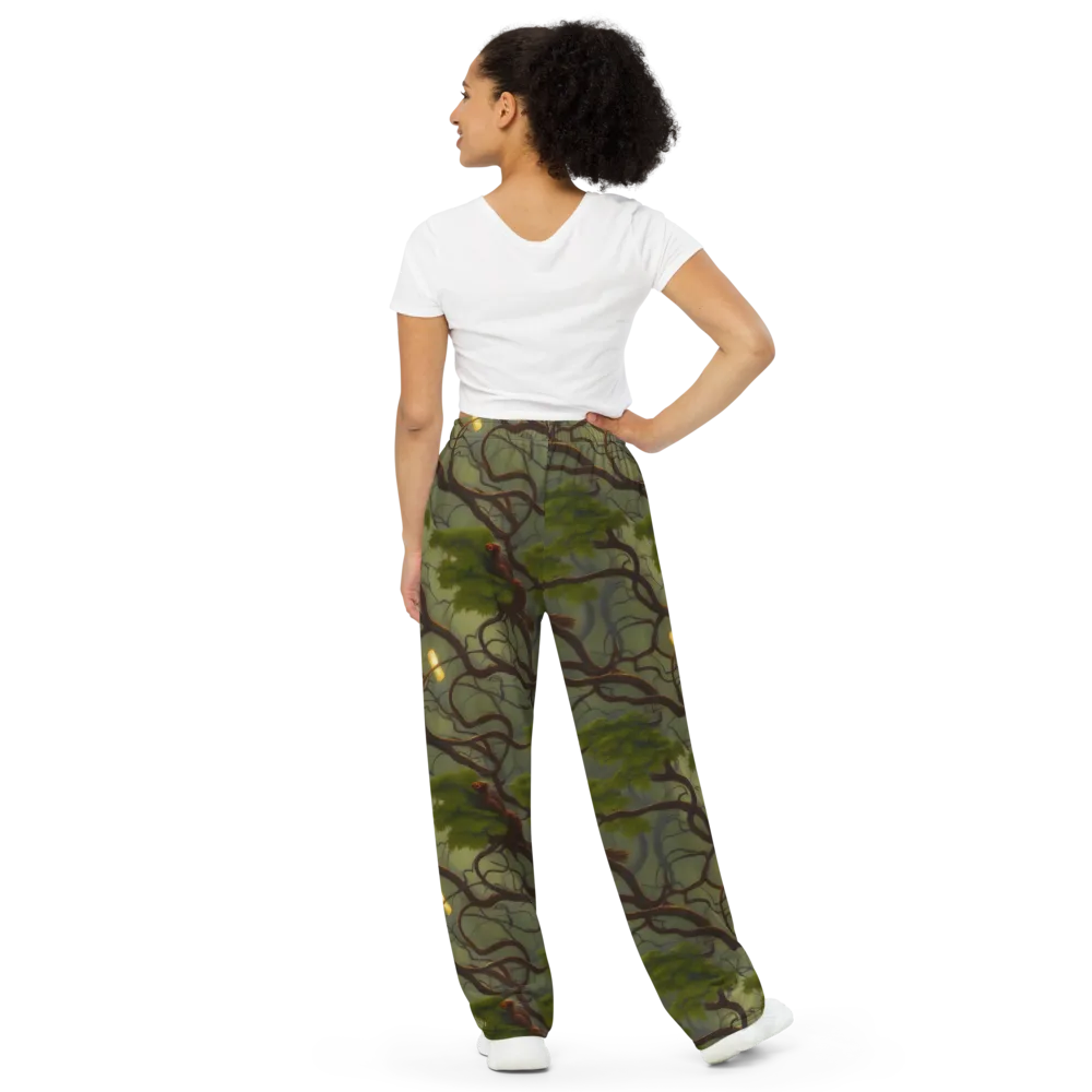 Mosslight Canopy on Wide-Leg Pants — Back