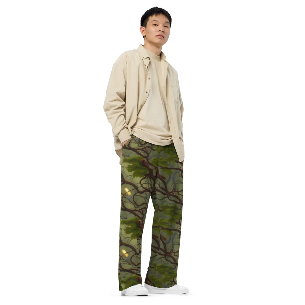 Mosslight Canopy on Wide-Leg Pants — Right Front
