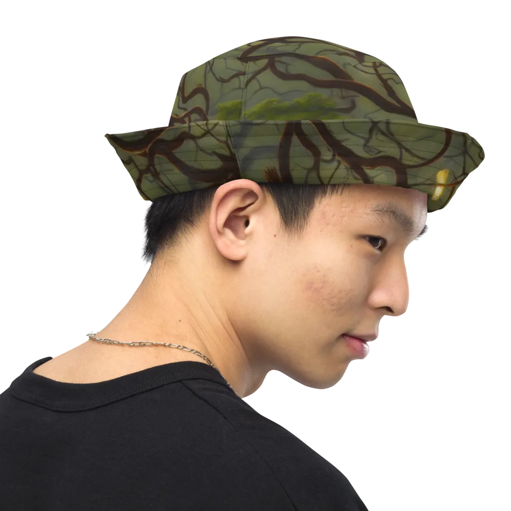 Mosslight Canopy on Reversible Bucket Hat — Right Outside