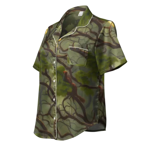 Mosslight Canopy on a Women's Short Sleeve Pajama Top