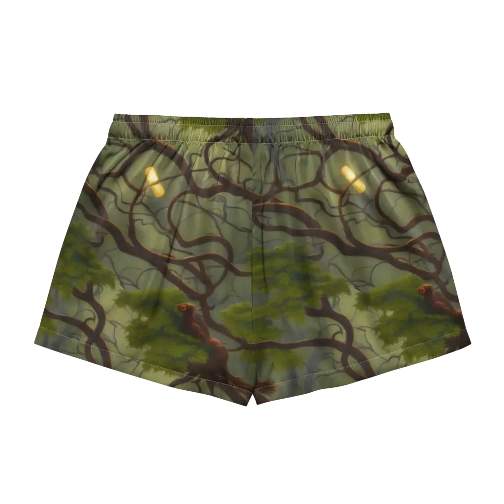 Mosslight Canopy on Women's Pajama Shorts — Back