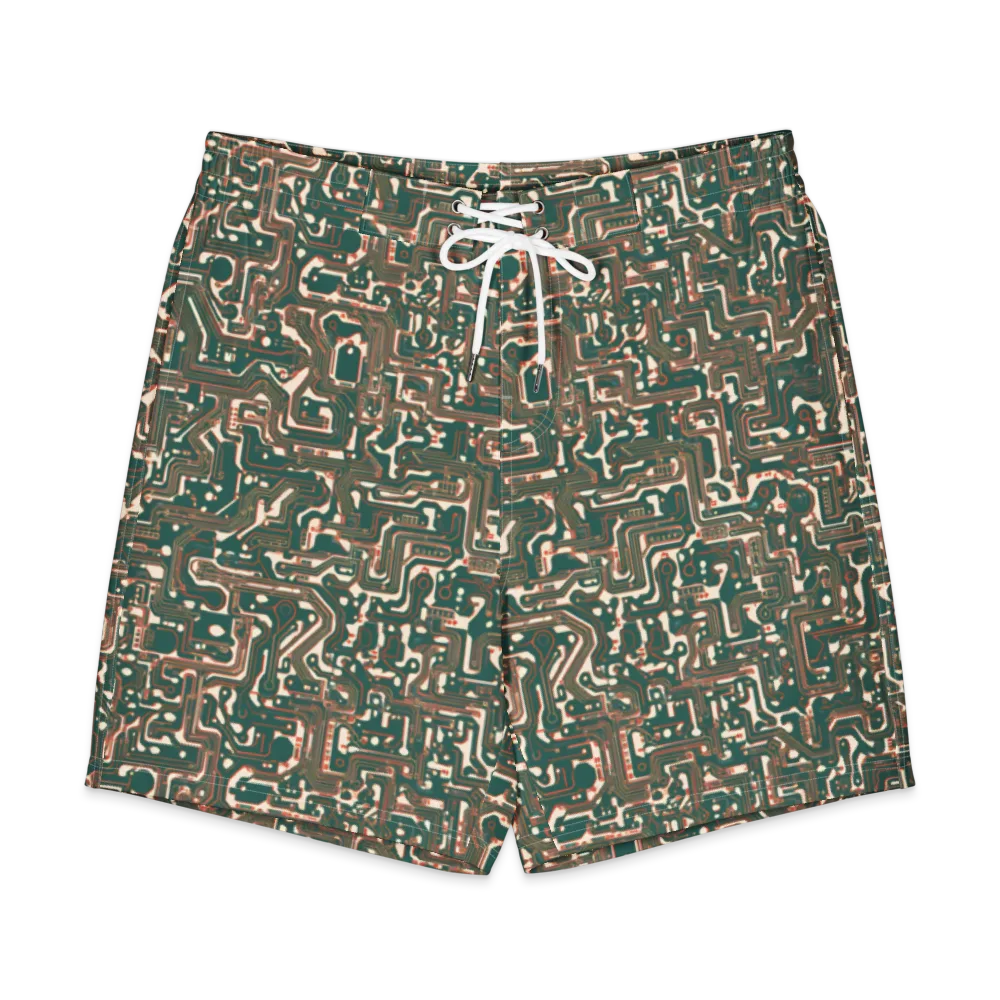 Copper Circuit on Men's Board Shorts — Front