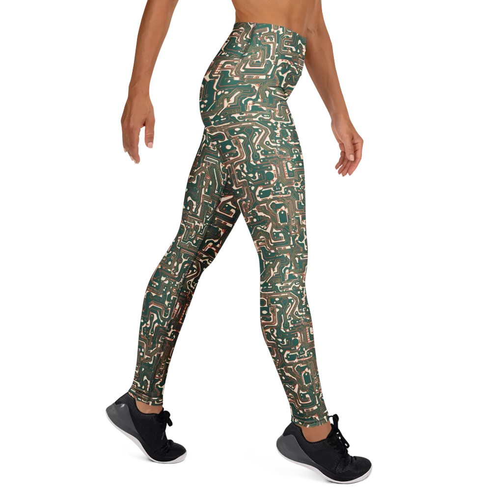 Copper Circuit on Yoga Leggings — Right