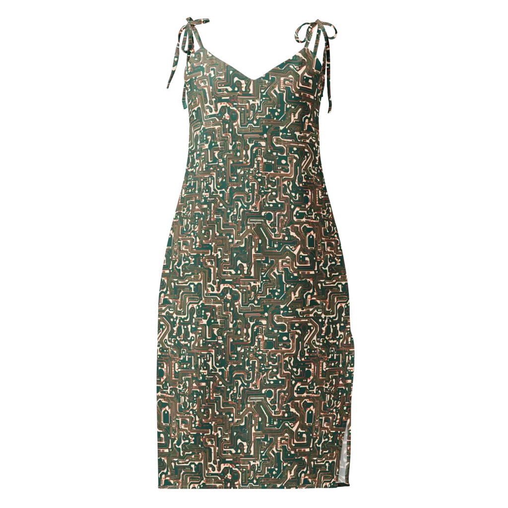 Copper Circuit on Slip Dress — Front