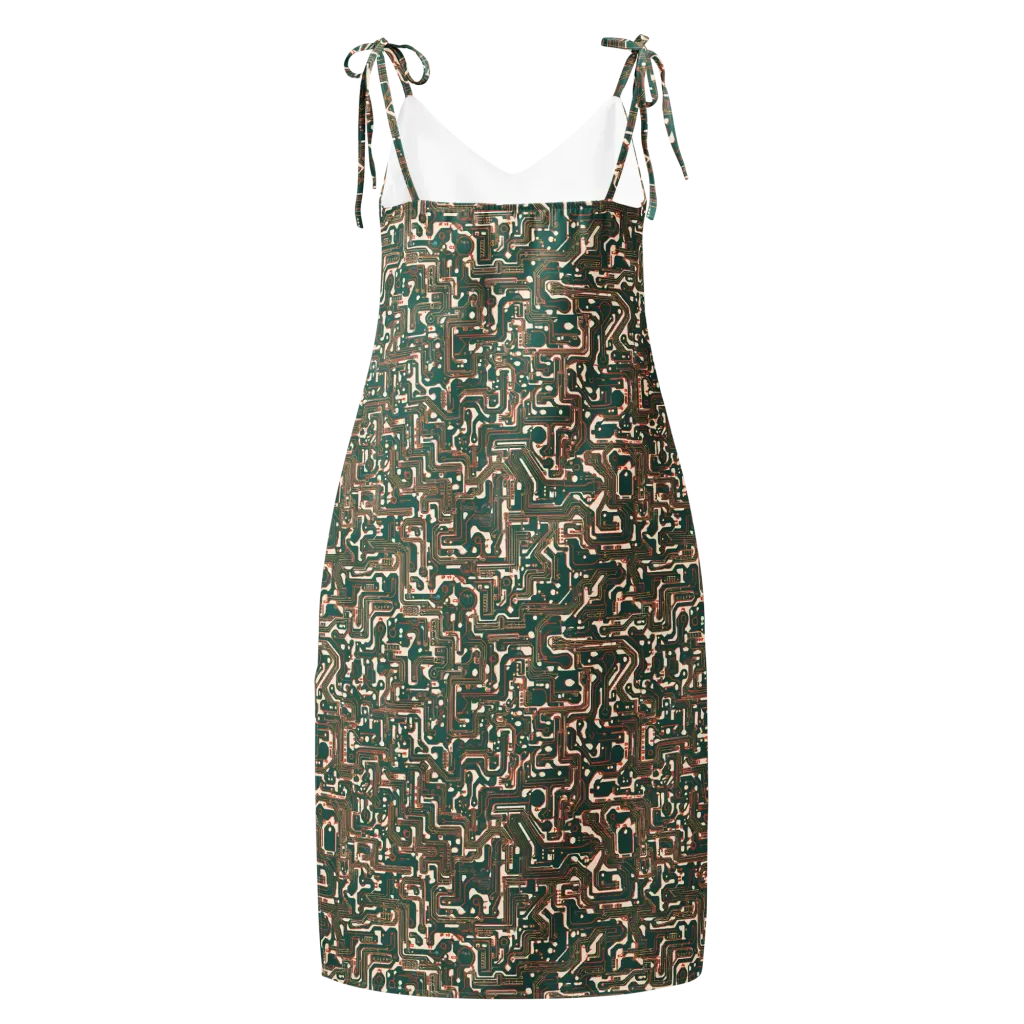 Copper Circuit on Slip Dress — Back