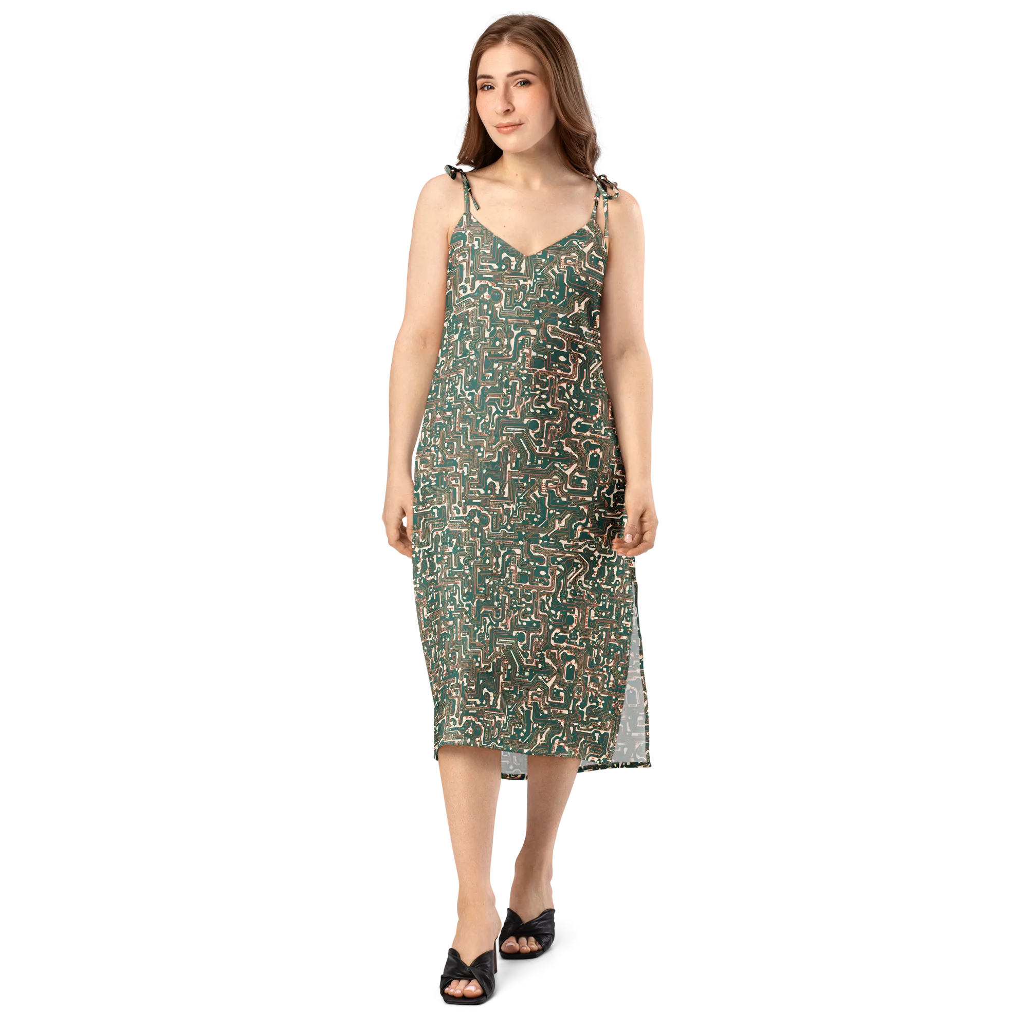 Copper Circuit on Slip Dress — Front