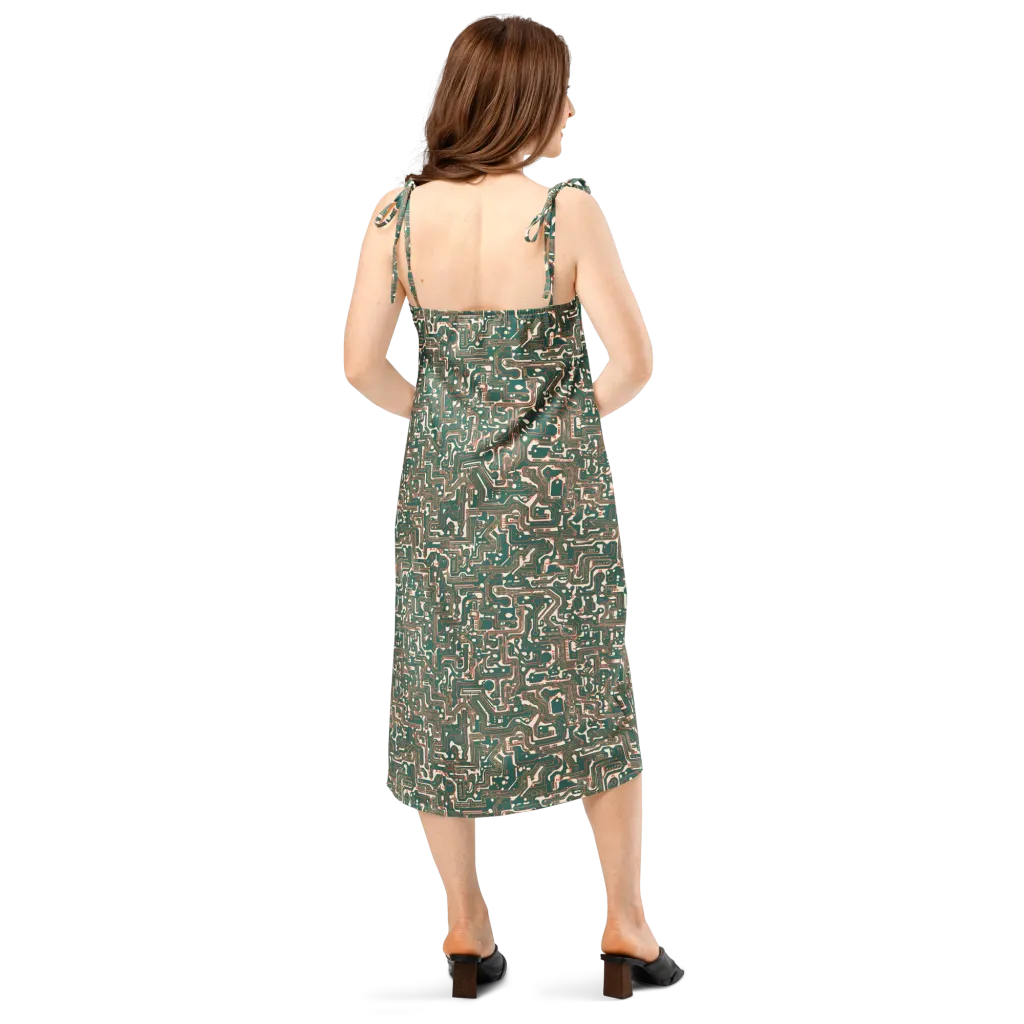 Copper Circuit on Slip Dress — Back