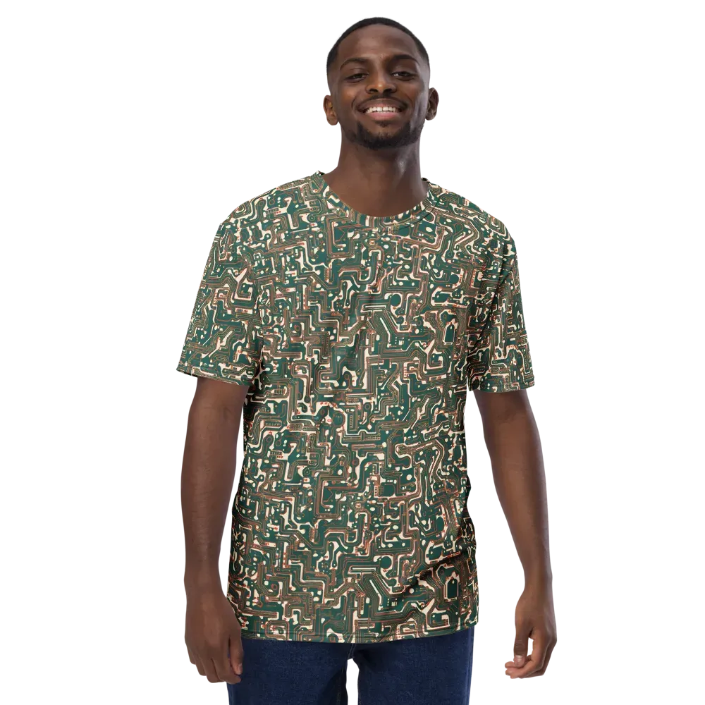 Copper Circuit on Men's Crew Neck T-Shirt — Front