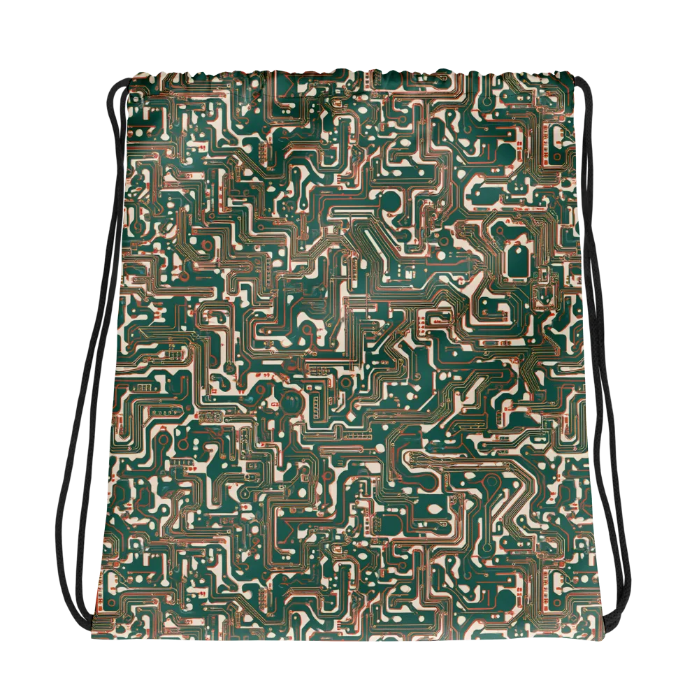 Copper Circuit on Drawstring Bag — Photo