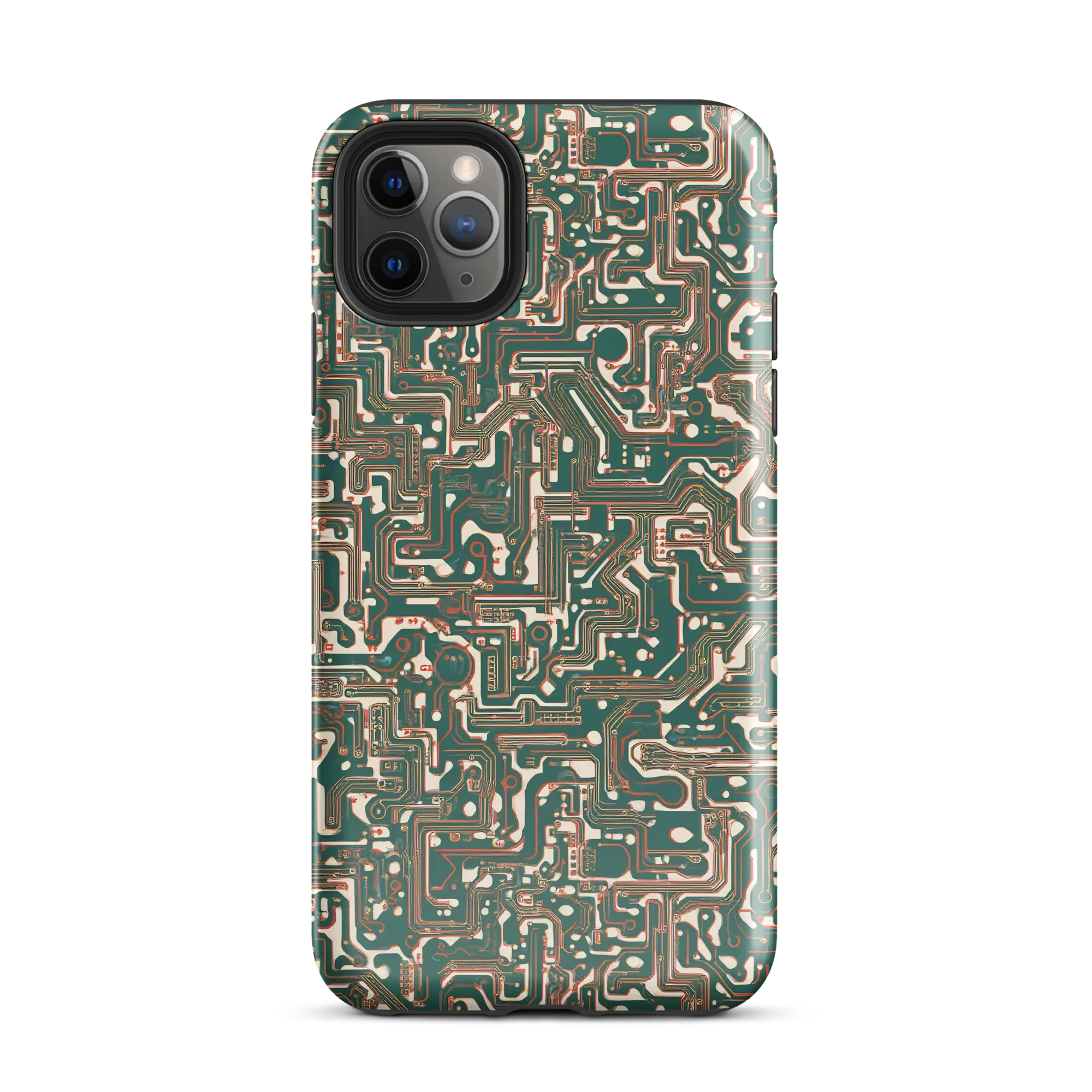 Copper Circuit on Tough Case for iPhone® — Front