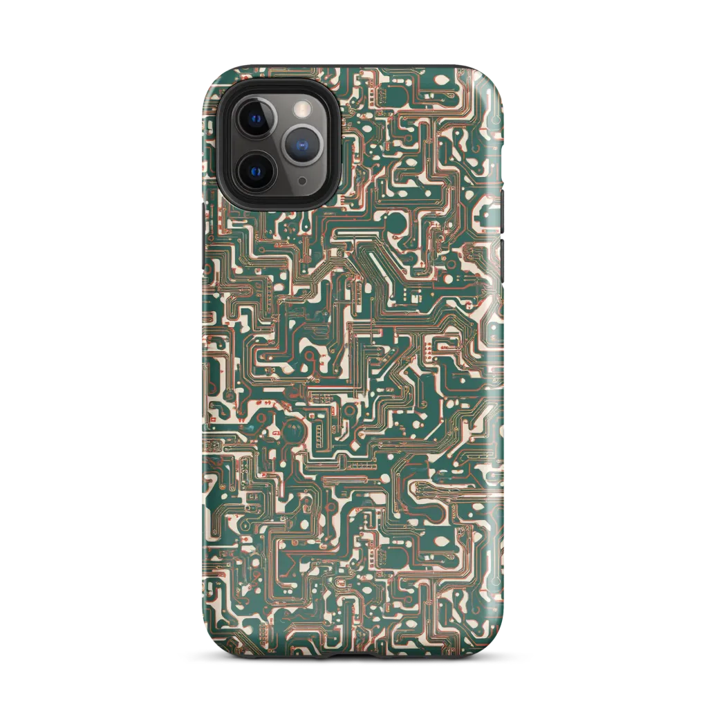 Copper Circuit on Tough Case for iPhone® — Front