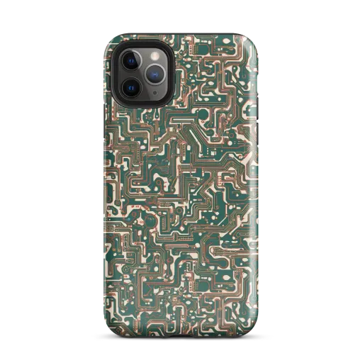 Copper Circuit on a Tough Case for iPhone®