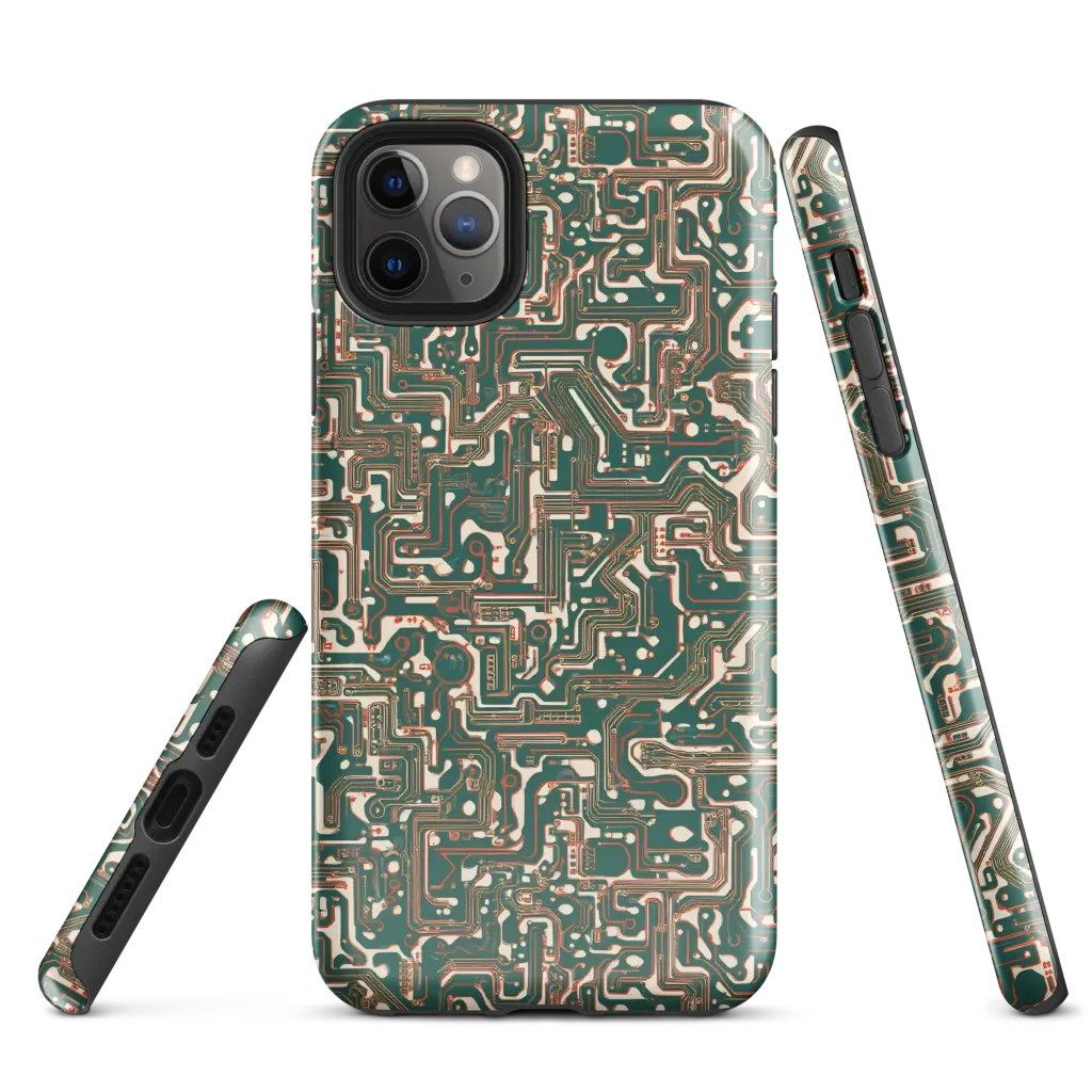 Copper Circuit on Tough Case for iPhone® — Front