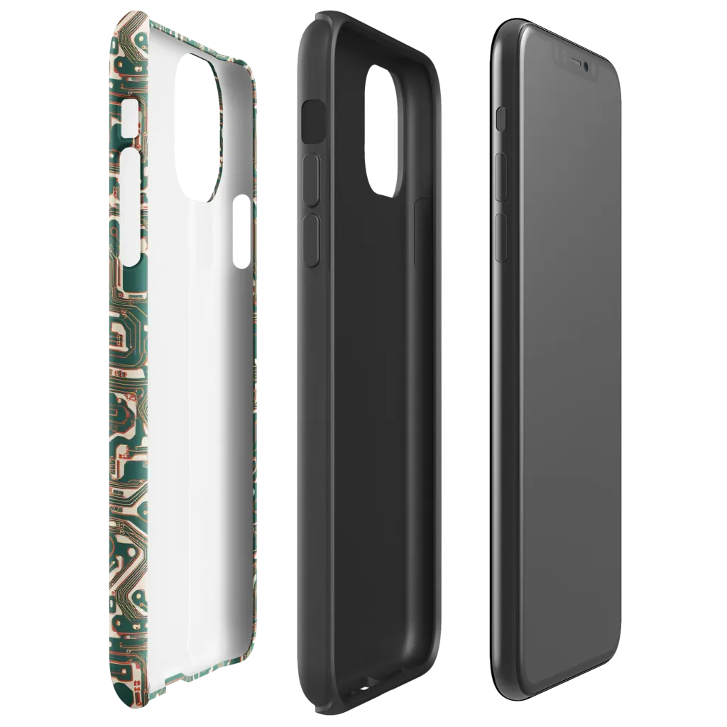 Copper Circuit on Tough Case for iPhone® — Right