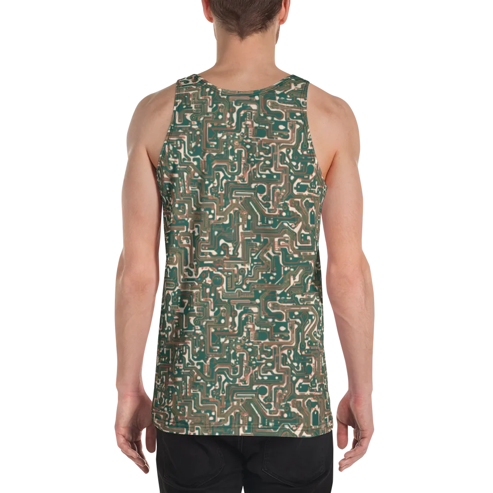 Copper Circuit on Men's Tank Top — Back
