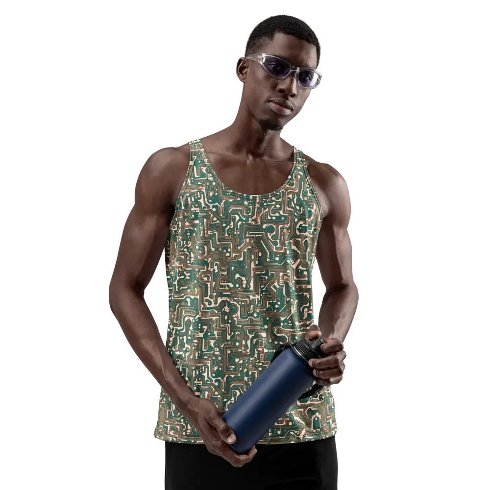 Copper Circuit on Men's Tank Top — Front