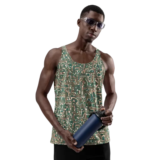 Copper Circuit on a Men's Tank Top