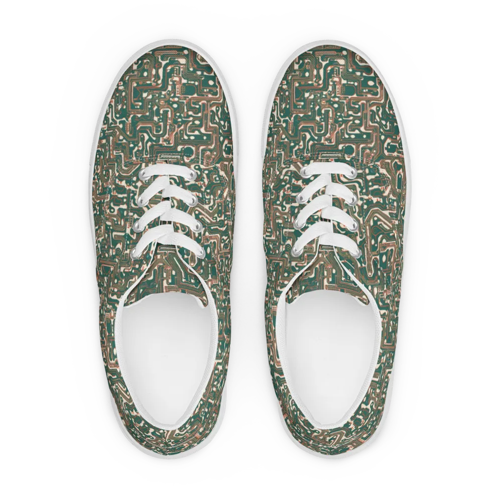 Copper Circuit on Men's Lace-Up Canvas Shoes — Front