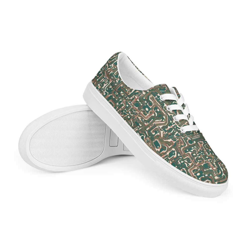 Copper Circuit on Men's Lace-Up Canvas Shoes — Right Front