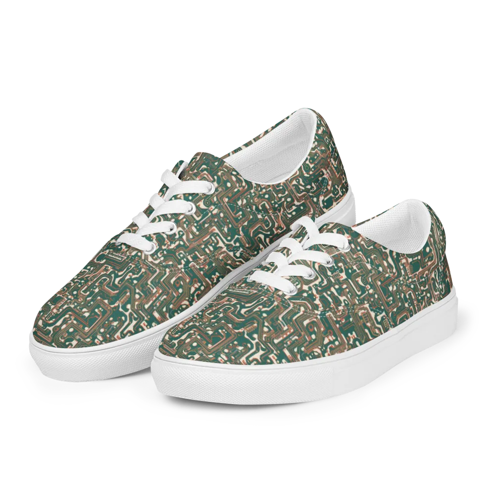 Copper Circuit on Men's Lace-Up Canvas Shoes — Left Front