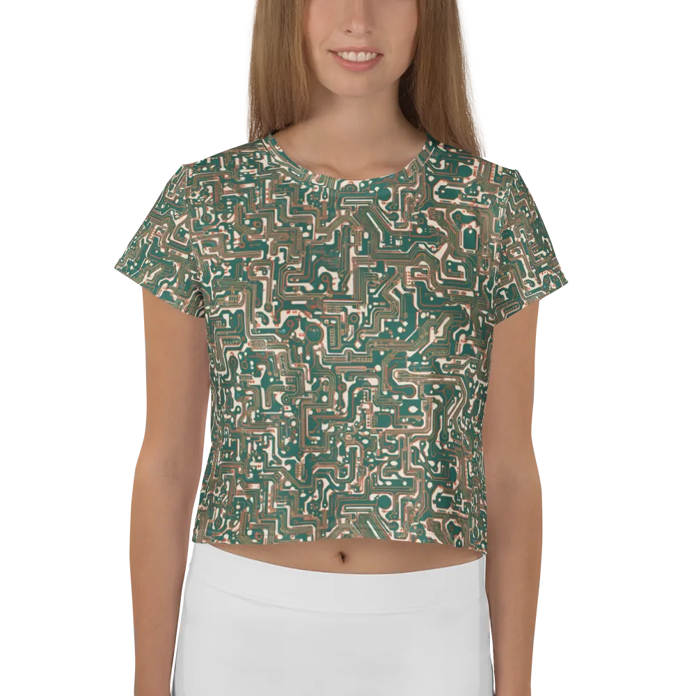Copper Circuit on Crop Tee — Front