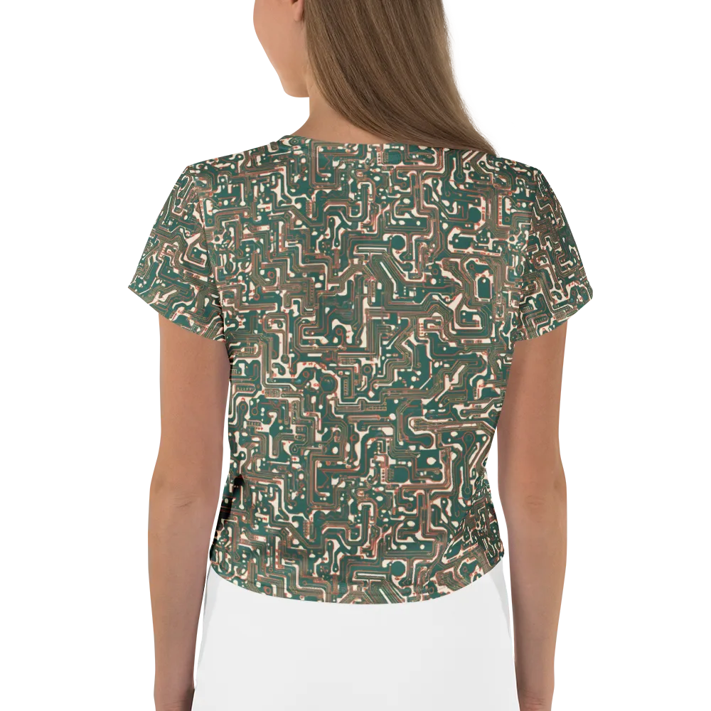 Copper Circuit on Crop Tee — Back