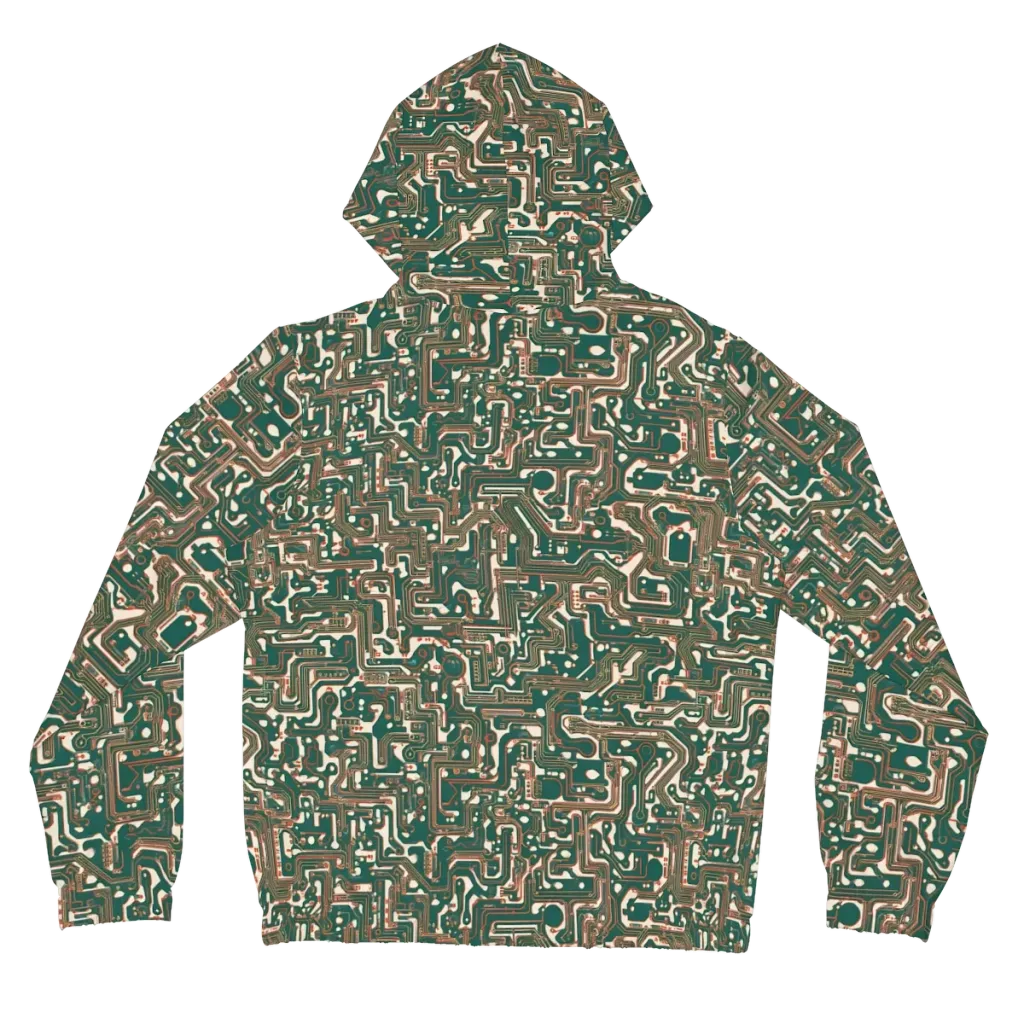 Copper Circuit on Women's Full-Zip Hoodie — Back