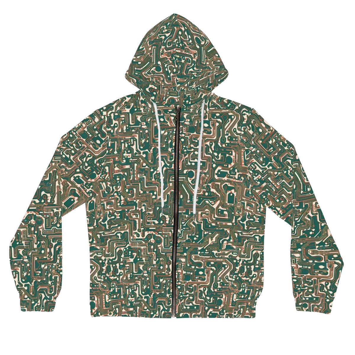 Copper Circuit on Women's Full-Zip Hoodie — Front