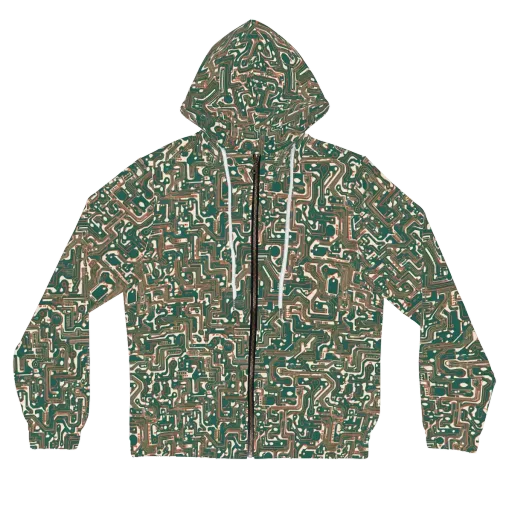Copper Circuit on a Women's Full-Zip Hoodie