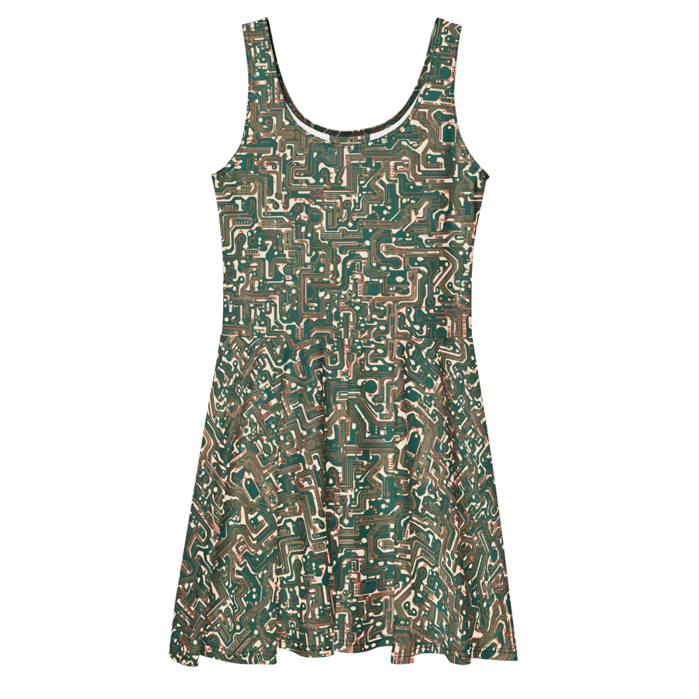 Copper Circuit on Skater Dress — Front