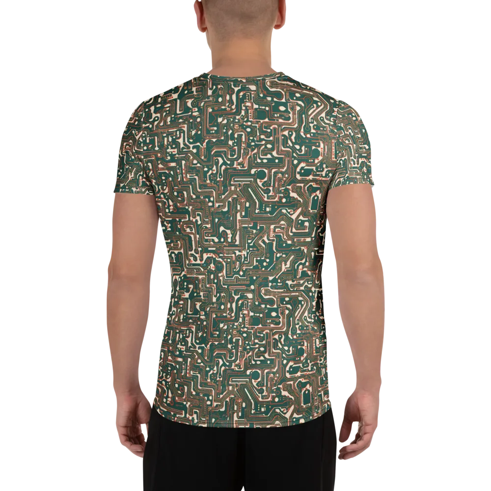 Copper Circuit on Men's Athletic T-Shirt — Back