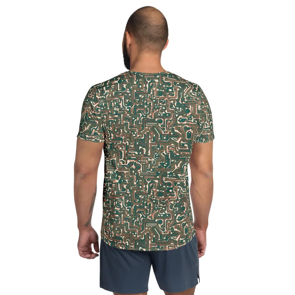 Copper Circuit on Men's Athletic T-Shirt — Back