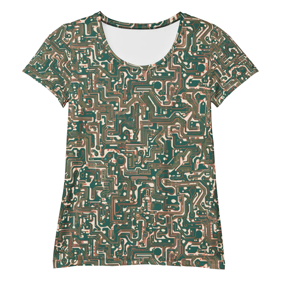 Copper Circuit on Women's Athletic T-Shirt — Front