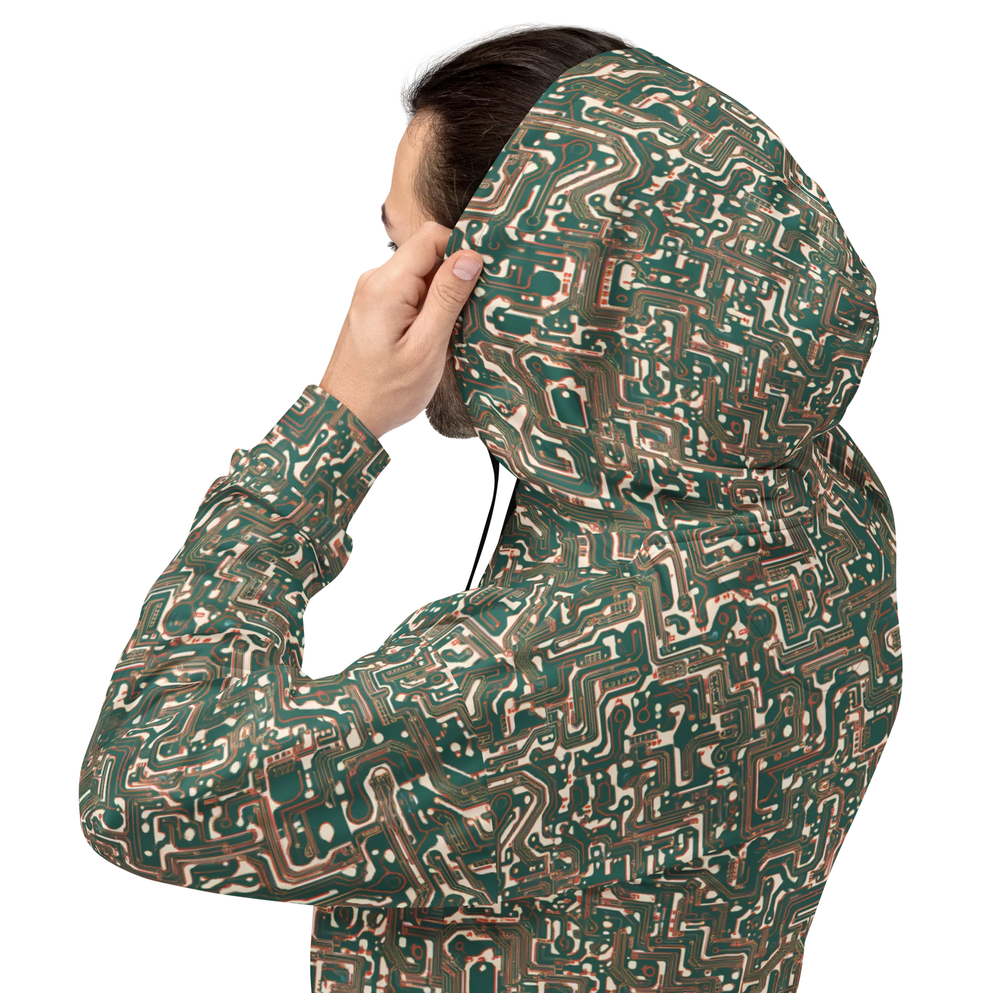 Copper Circuit on Hoodie — Back