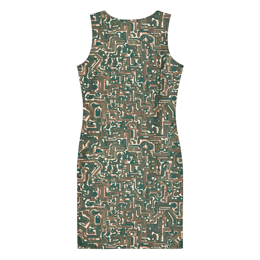 Copper Circuit on Bodycon Dress — Back