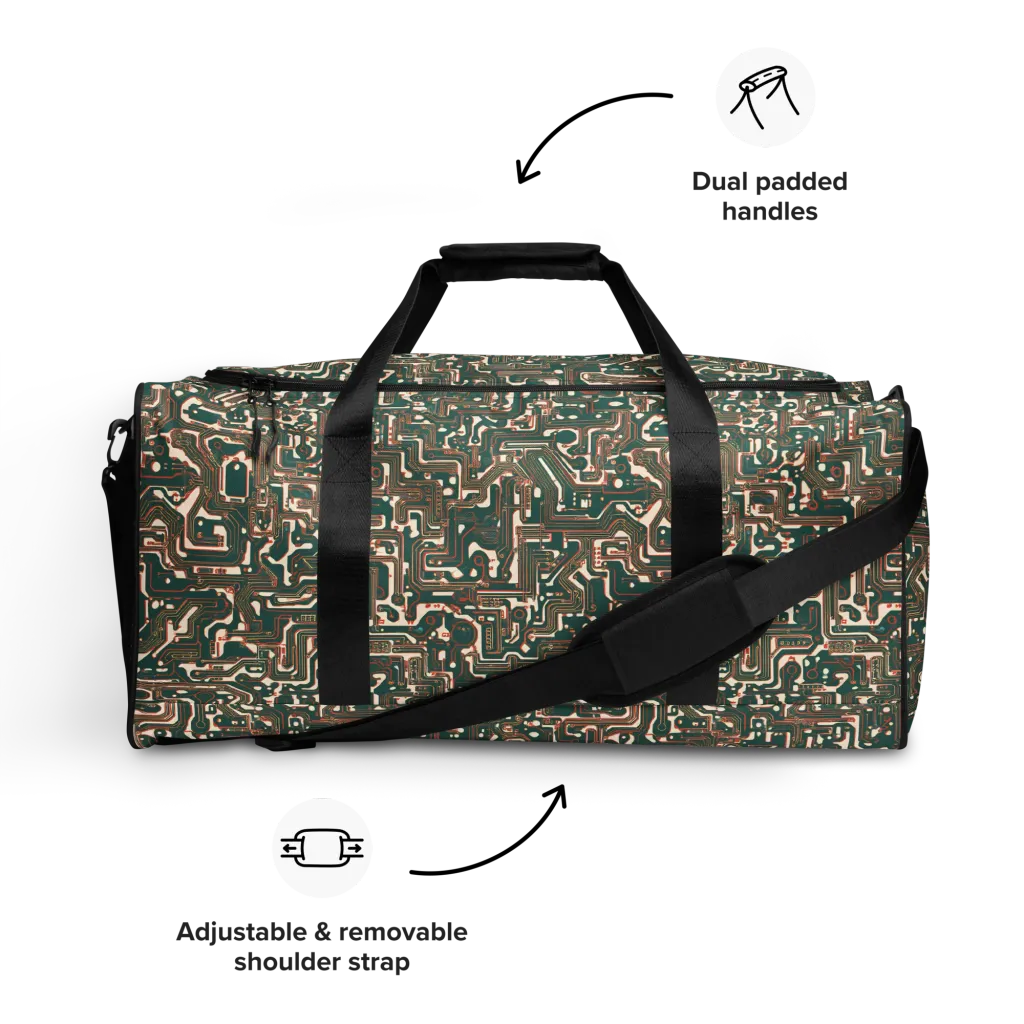 Copper Circuit on Duffle Bag — Front