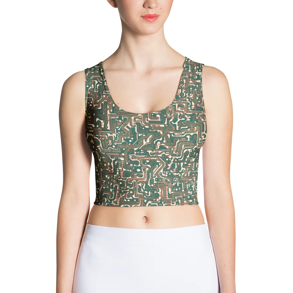 Copper Circuit on Crop Top — Front