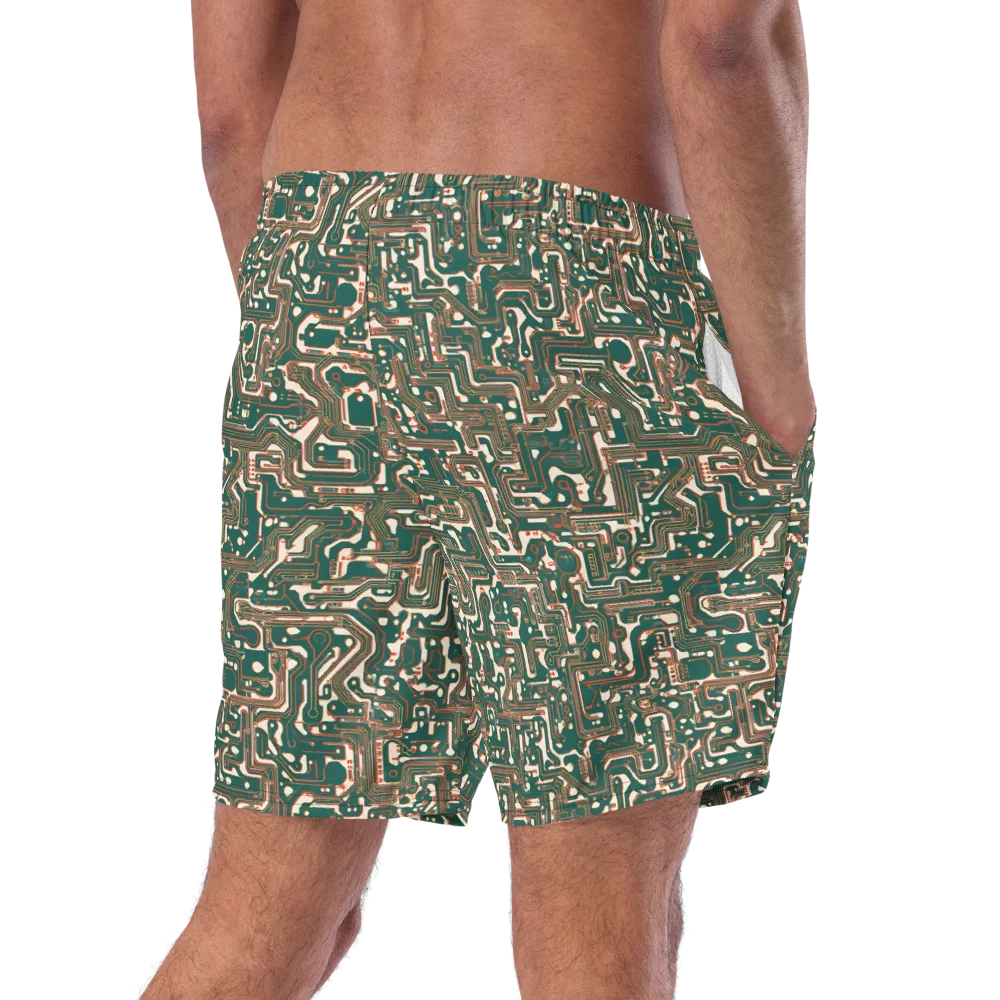 Copper Circuit on Swim Trunks — Right Back