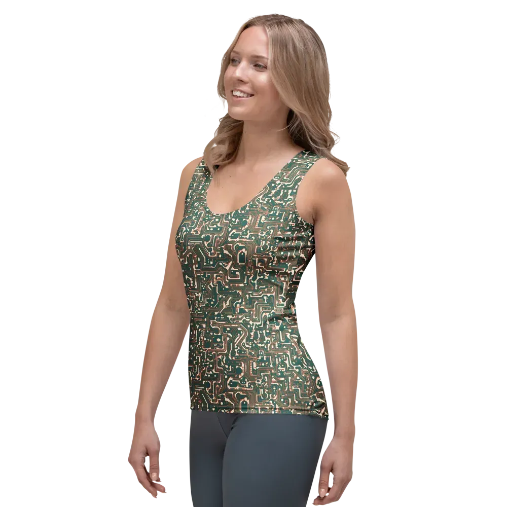 Copper Circuit on Women's Tank Top — Left Front