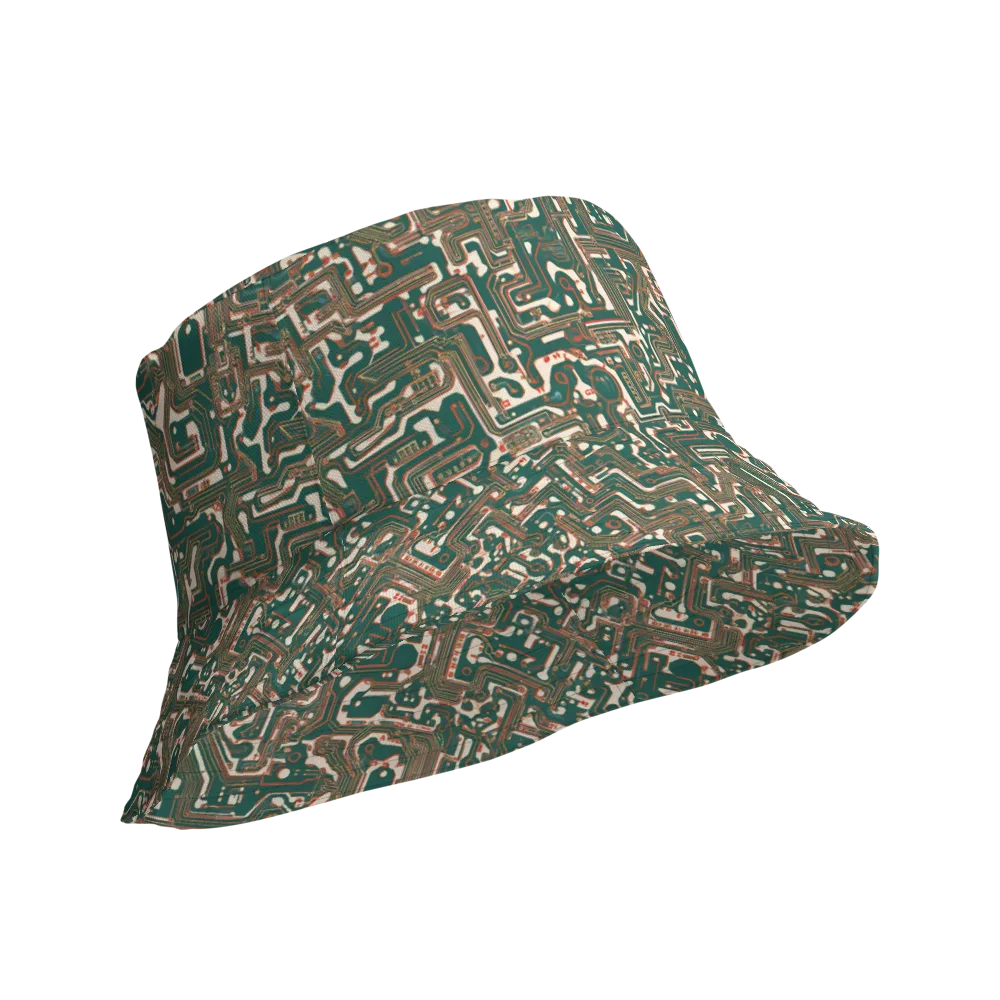 Copper Circuit on Reversible Bucket Hat — Product details Outside
